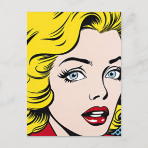 Pop Art Woman Vykort