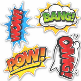 Pop Art Wow Bang OMG Pow! Klistermärken
