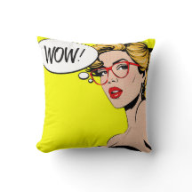 Pop Art WOW Kuddöverdrag