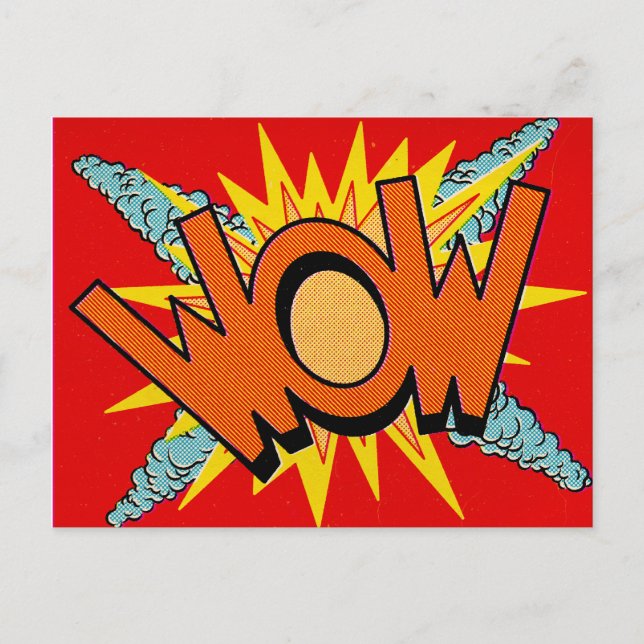 Pop Art | WOW | vykort (Framsida)