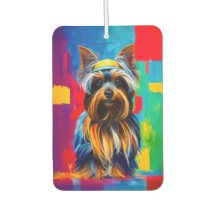 Pop Art Yorkie Hund Funky Luft Freshener