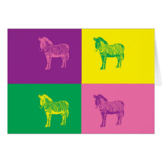 Pop Art Zebra Hälsningskort