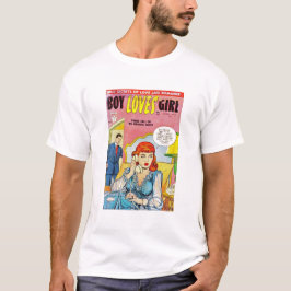 Pop Arts - Romantik - Boy Kärlek Girl - Mobil Call T Shirt