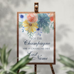 Pop Blommigten Champagne Succulne Möhippa Poster<br><div class="desc">Hon byter sin efternamn Blommigt Möhippan Succulent Macaron Poster elegant vattenfärblommor på vit bakgrund. Anpassa genom att redigera texten i textrutorna. Designad för dig ©Evco Studio www.zazzle.com/store/evcostudio</div>