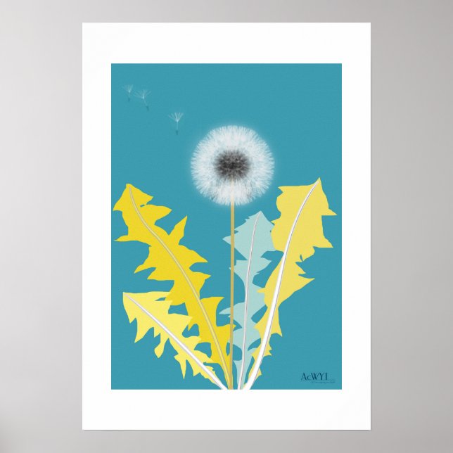POP Botanical Art - Dandelion Poster (Framsidan)
