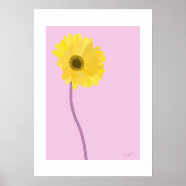 POP Botanical Art - Gerbera Poster (Framsidan)