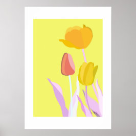 POP Botanical Art - Tulip Poster