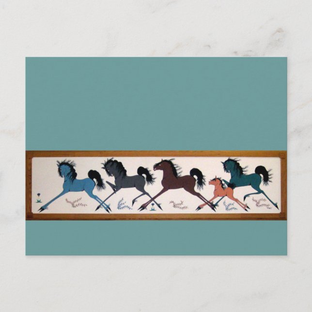 Pop Chalee Horse Mural Vykort (Framsida)