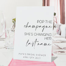Pop Champagne Bachelorette/Hen Do Sign