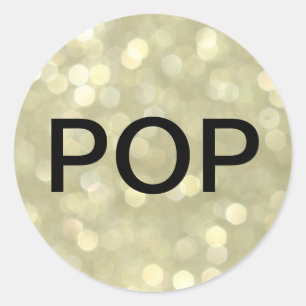 POP Champagne Bubbles Sticker Runt Klistermärke