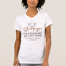 Pop Champagne Changing My Namn Ro Guld Bride