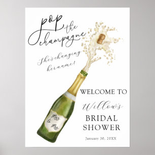 Pop Champagne Möhippa Välkomstskum Poster