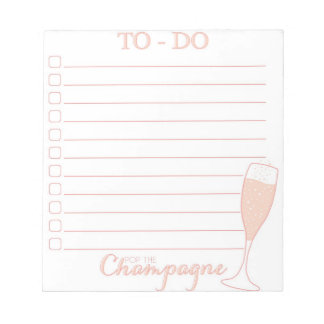 Pop Champagne to-Do List Anteckningsblock