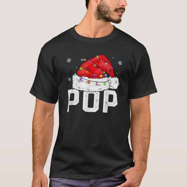 POP Claus Funny Julafton Family Matching Grandpa C T Shirt (Framsida)