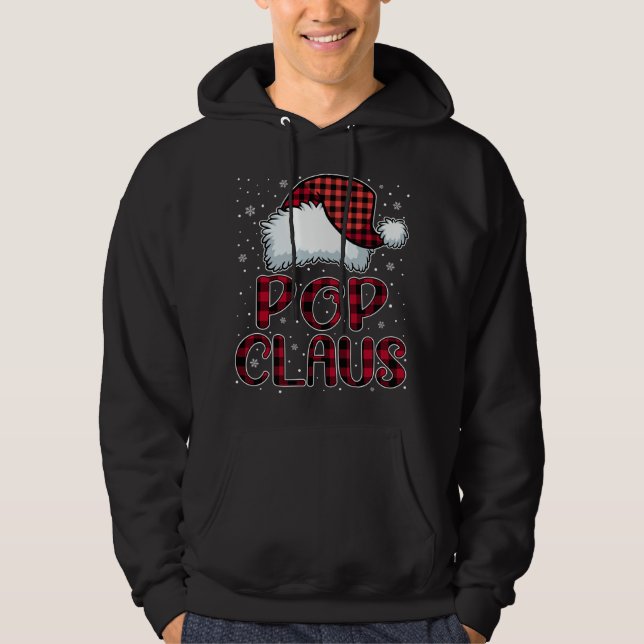 Pop Claus God jul Buffalo Play Red Santa Hoodie (Framsida)
