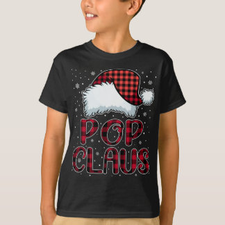 Pop Claus God jul Buffalo Play Red Santa T Shirt