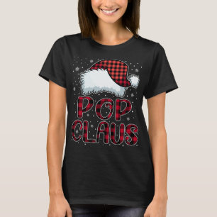 Pop Claus God jul Buffalo Play Red Santa T Shirt