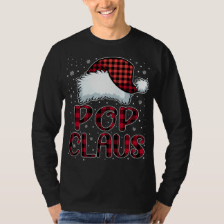 Pop Claus God jul Buffalo Play Red Santa T Shirt