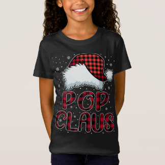 Pop Claus God jul Buffalo Play Red Santa T Shirt