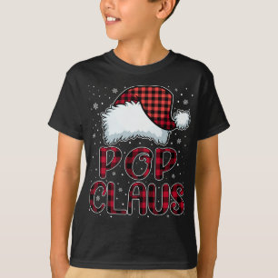 Pop Claus God jul Buffalo Play Red Santa T Shirt