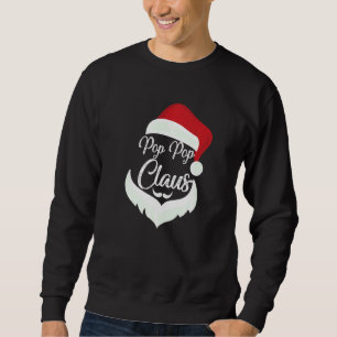 Pop Claus jul Pajamas Santa Costume Matc Lång Ärmad Tröja