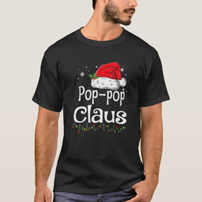 Pop Claus-julfamiljen Pajama som matchar Xma T Shirt (Framsida)