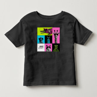 Pop Crew Färgglada Djur Barn T-shirt