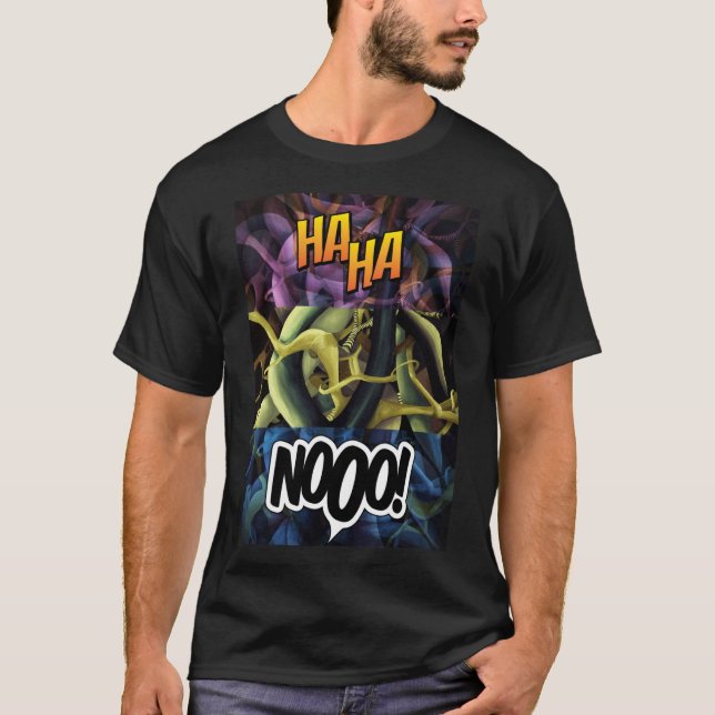 Pop Culture Inslag med Humorus Typography T Shirt (Framsida)