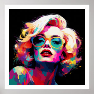 Pop Culture Vibrant Färg Poster