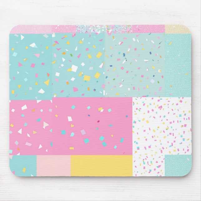 Pop Cute Patchwork Terrazzo Mönster Musmatta (Framsidan)