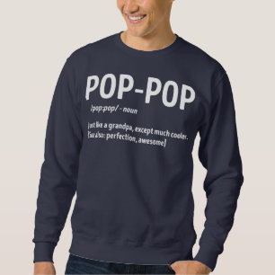 Pop-definition precis som morfar utom mycket lång ärmad tröja