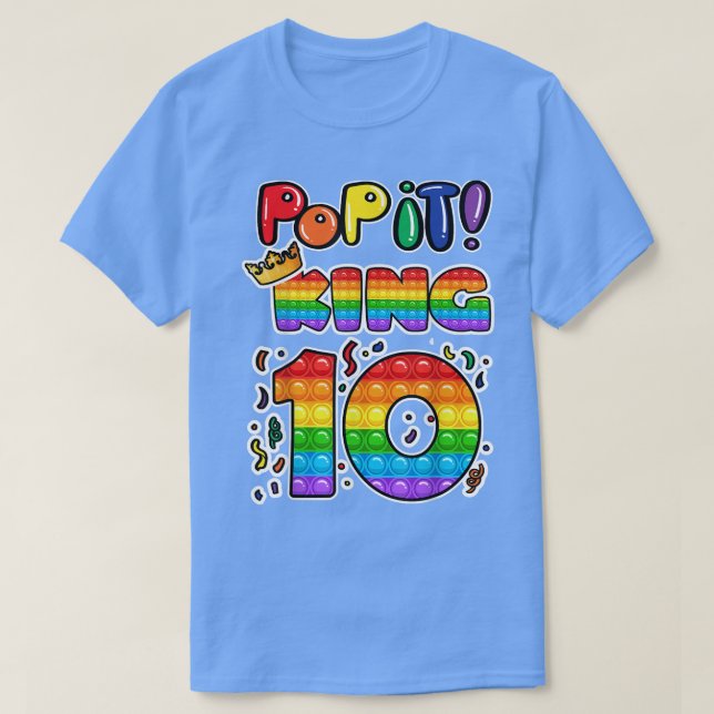 Pop den 10:e födelsedagen kung 10 år gammal pojke  t shirt (Design framsida)