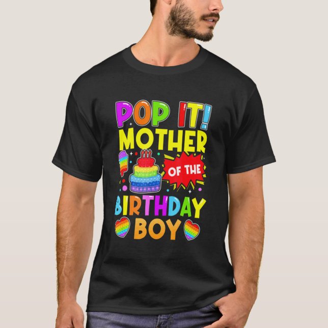 Pop den Mor i födelsedagstjukens barn Fami T Shirt (Framsida)