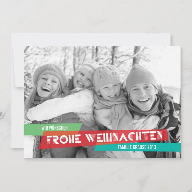 Pop der Farbe Weihnachtskarte Julkort (Framsida)