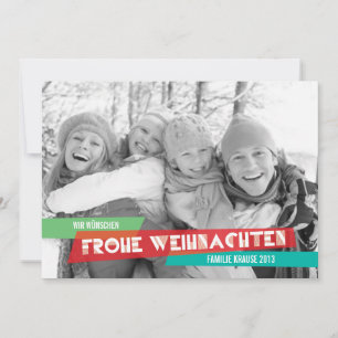 Pop der Farbe Weihnachtskarte Julkort