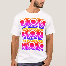 Pop-design i ljusa färger t shirt
