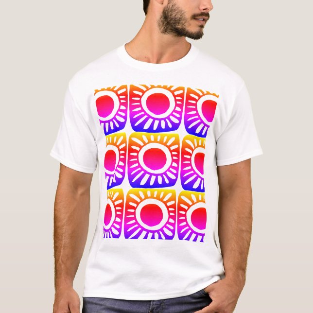 Pop-design i ljusa färger t shirt (Framsida)
