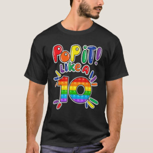 Pop det 10:e födelsedagsflickorna Boys 10 år gamma T Shirt