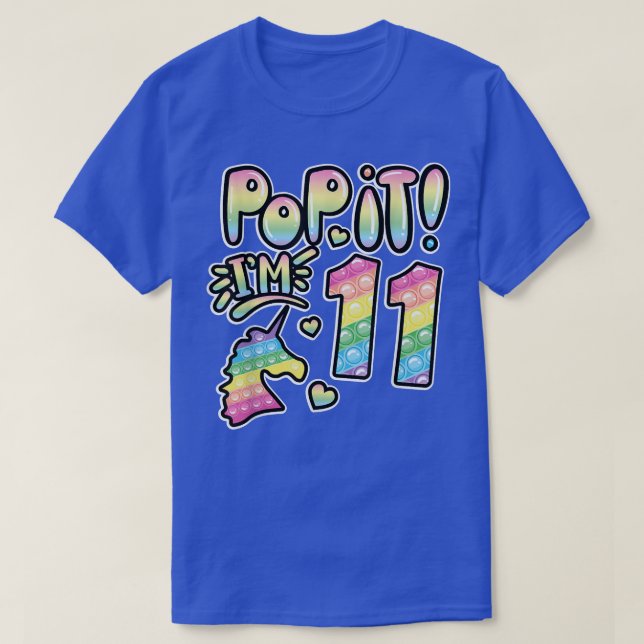 Pop det 11:e födelsedagskalendern Flickor 11 år ga T Shirt (Design framsida)