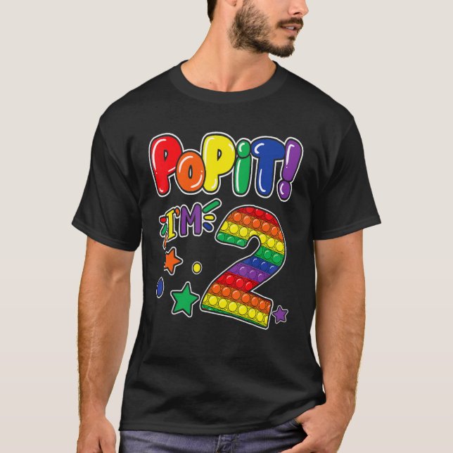 Pop det 2:a födelsedag Flickor Boys 2 år gammal Fi T Shirt (Framsida)