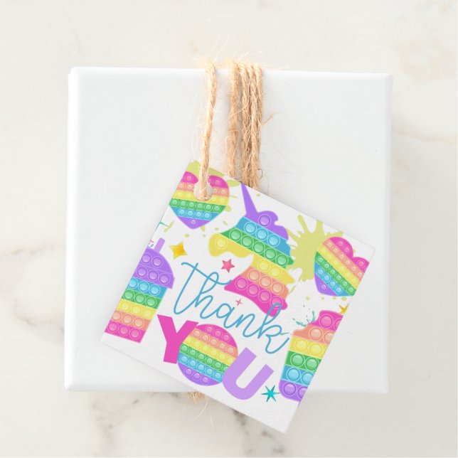 Pop det är födelsedag Tack Gåvor Etiketter (På plats)