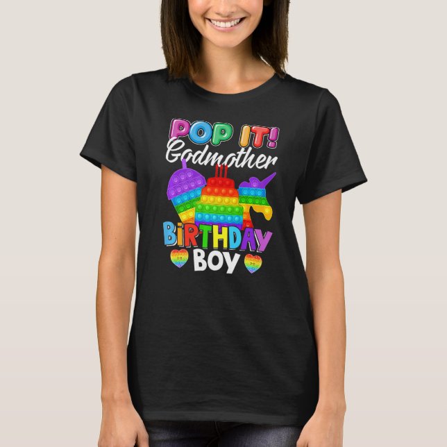Pop det Godmor Birthday Boy Fidget Kid Matching T Shirt (Framsida)
