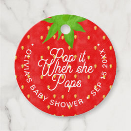 Pop det när hon spottar jordgubbsbär gåvor etiketter