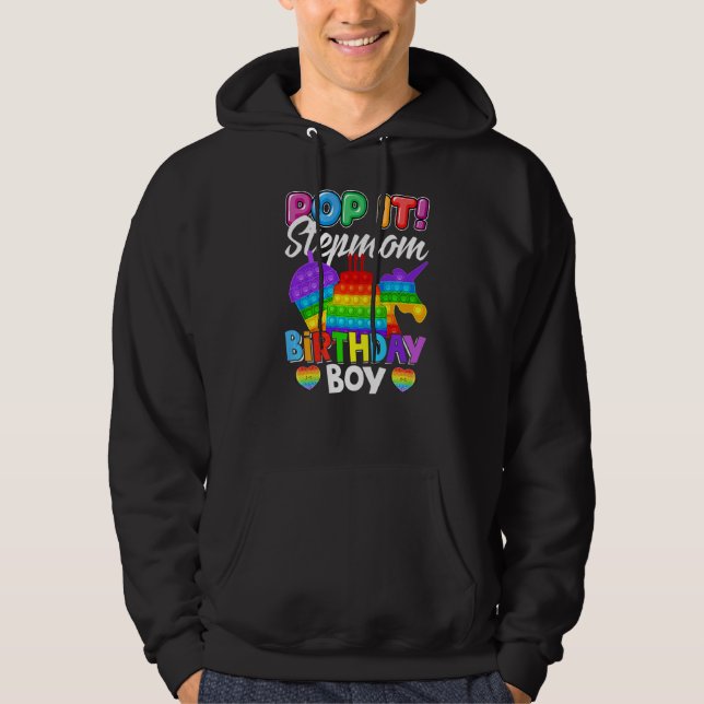 Pop det stepmamma Birthday Boy Fidget Kid Matching Hoodie (Framsida)