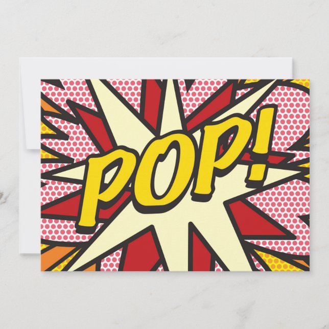 POP Din Meddelande Rolig Retro Serietidning Pop Ar (Framsida)