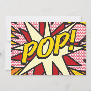 POP Din Meddelande Rolig Retro Tecknad Serie Popko
