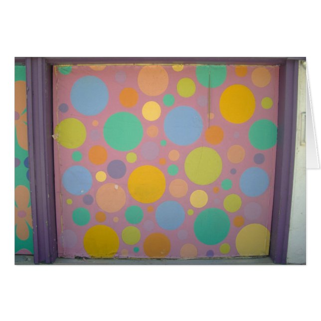 Pop Dot Garage Door Hälsningskort (Framsidan Horizontal)