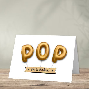 Pop, du är bäst! Foil Balloon Fars dag Kort
