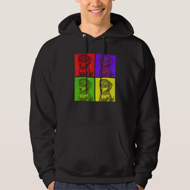 Pop Dvärgpincher Hund Söt Husdjur Min Pincher Hoodie (Framsida)