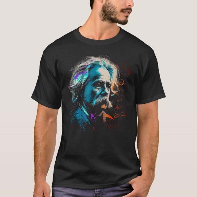 Pop Edvard Grieg Music Composer Pianist T Shirt (Framsida)